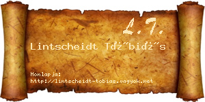 Lintscheidt Tóbiás névjegykártya